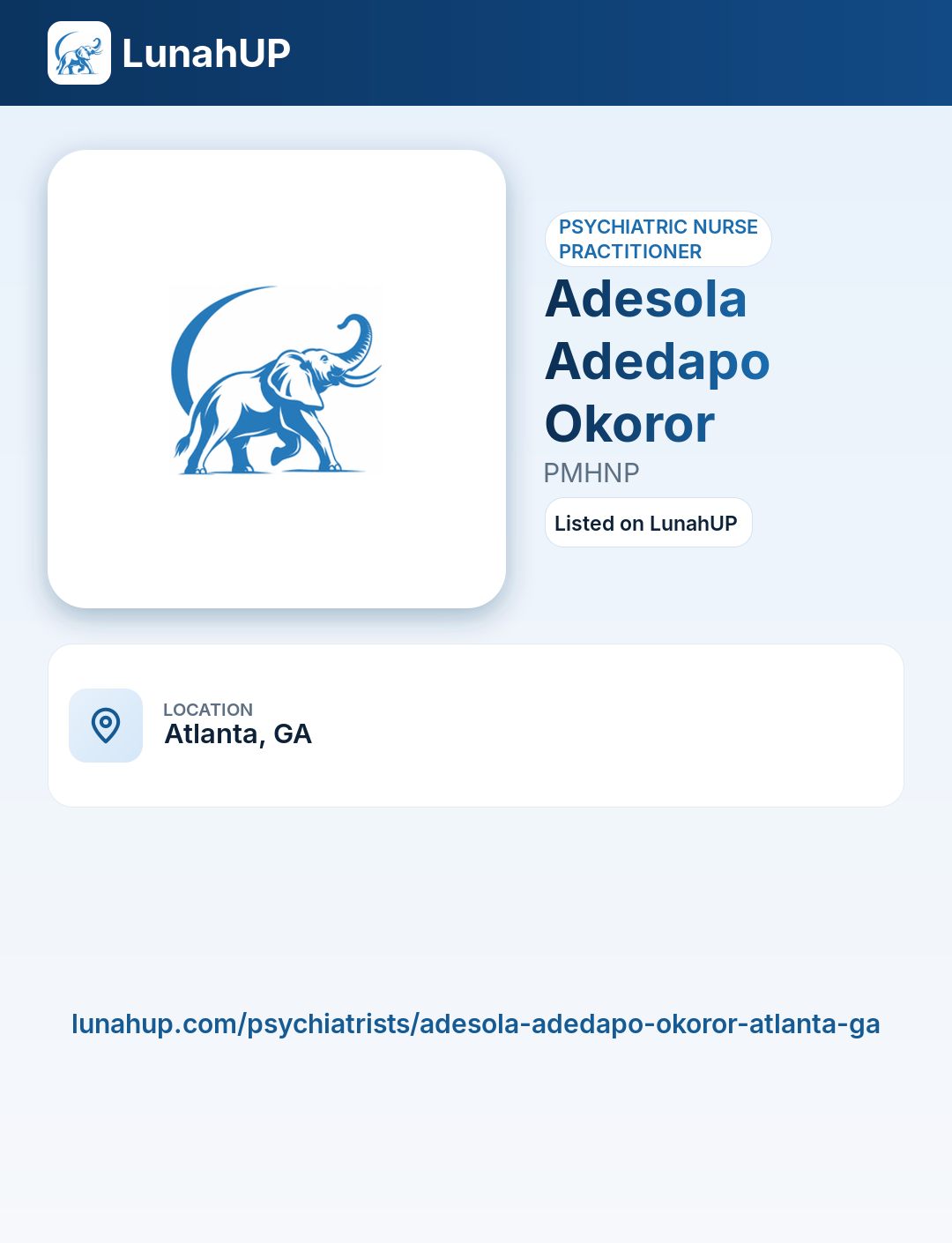 Adesola Adedapo Okoror, PMHNP. Psychiatric nurse practitioner. 