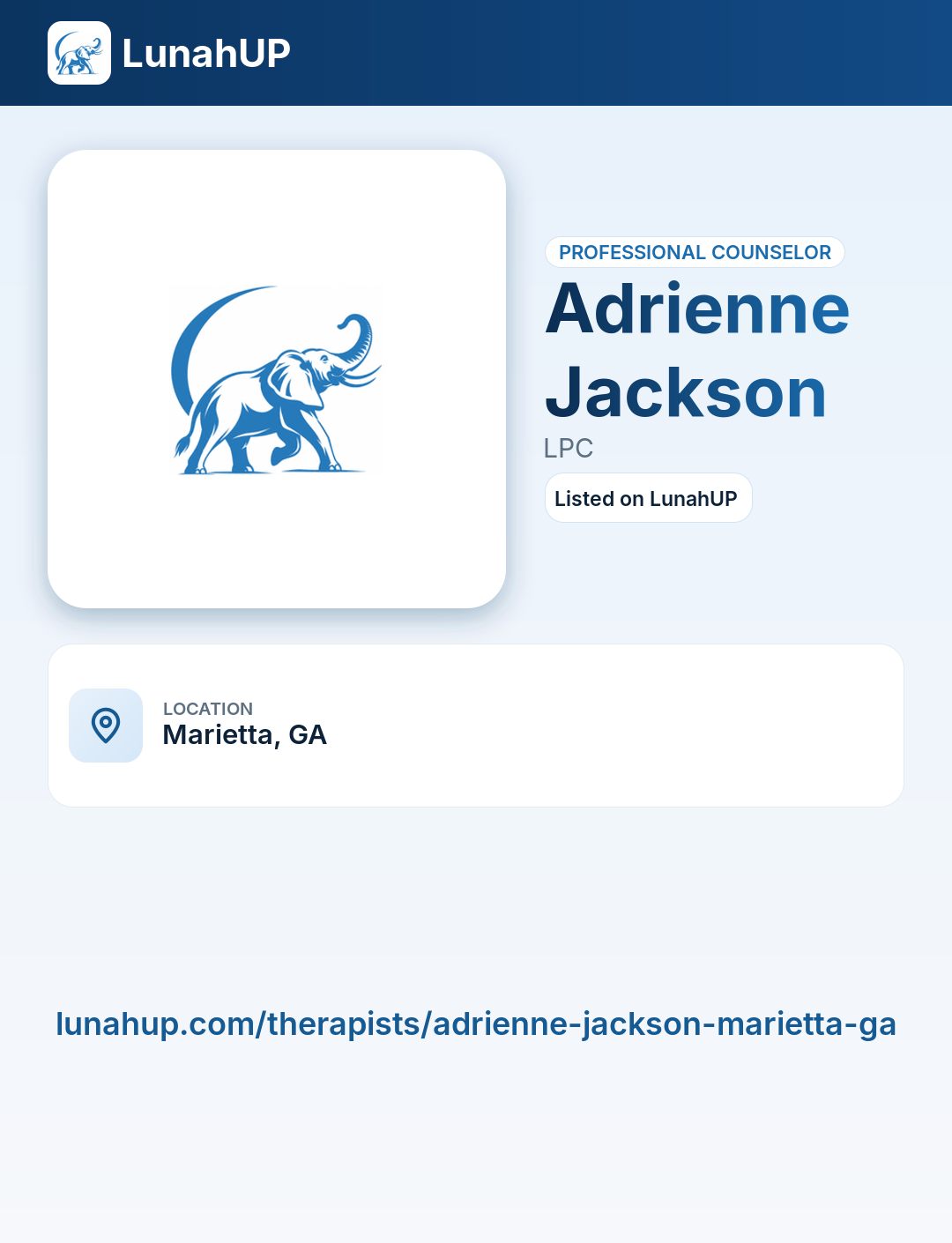 Adrienne Jackson, LPC. Professional counselor.
