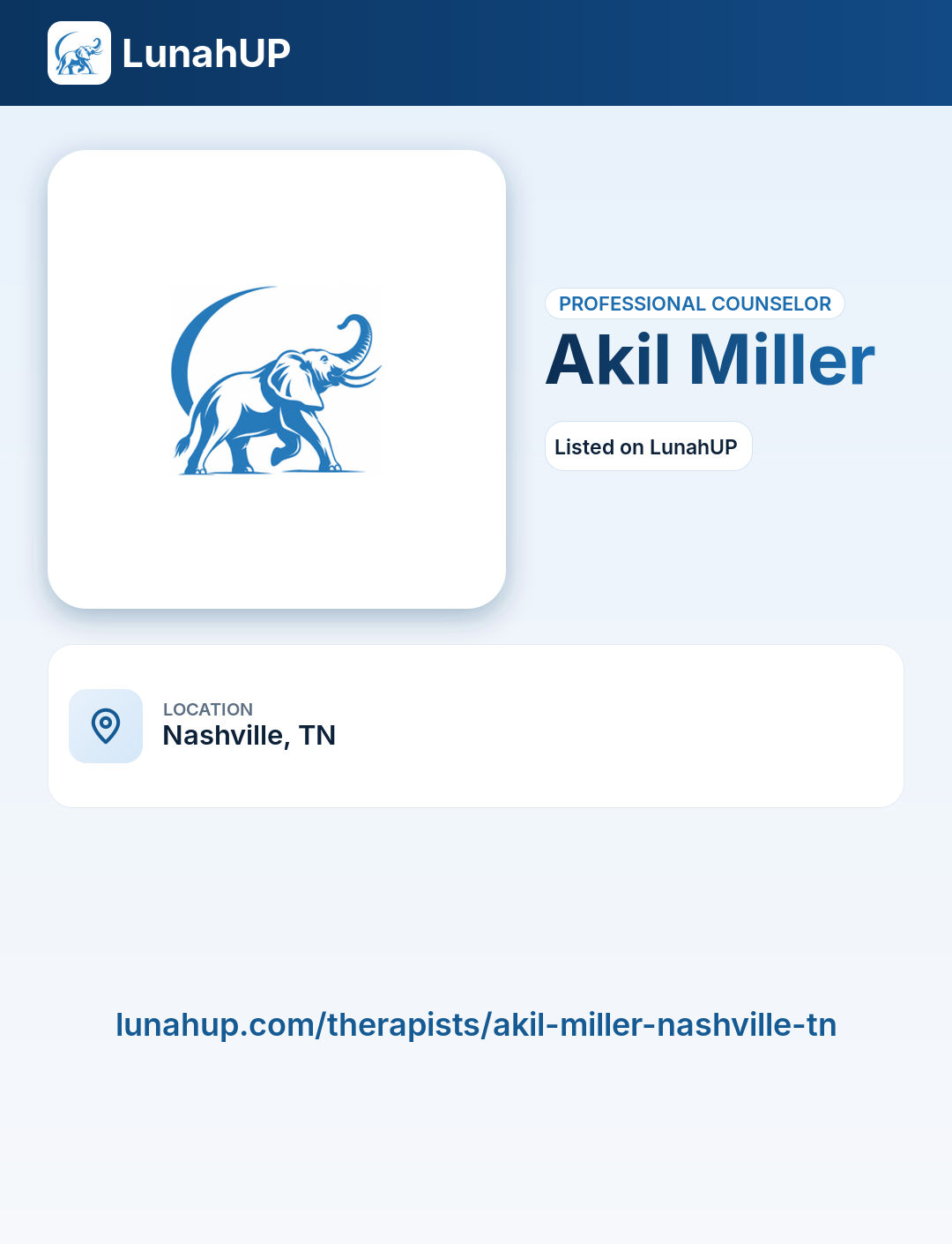 Akil Miller. Professional counselor.