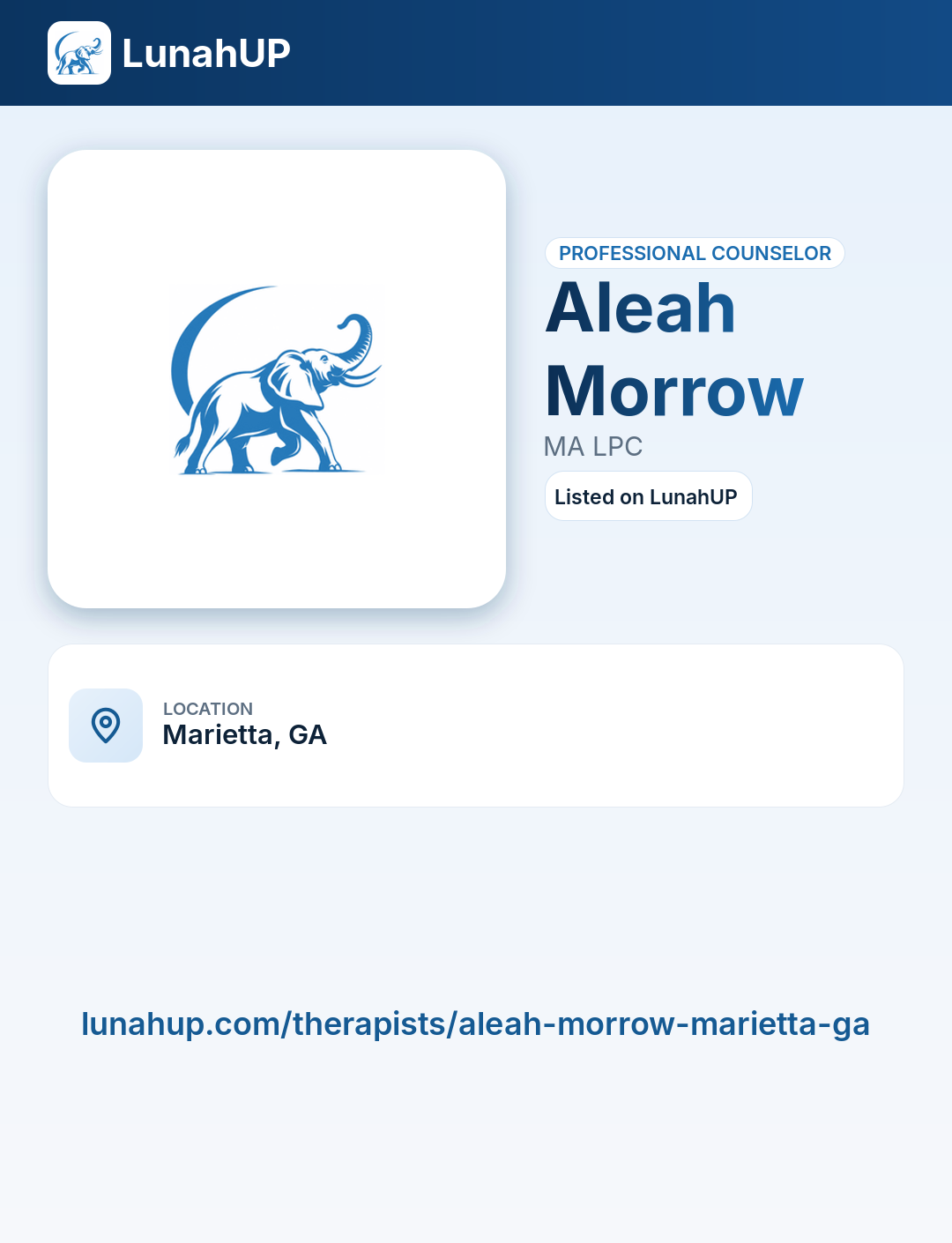 Aleah Morrow, MA LPC. Professional counselor. 