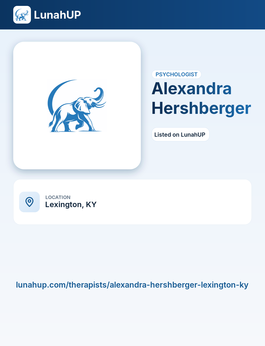 Alexandra Hershberger. Psychologist. 
