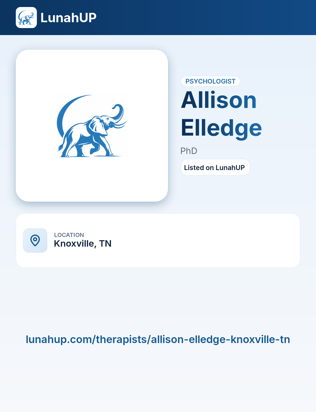 Allison Elledge, PhD. Psychologist.