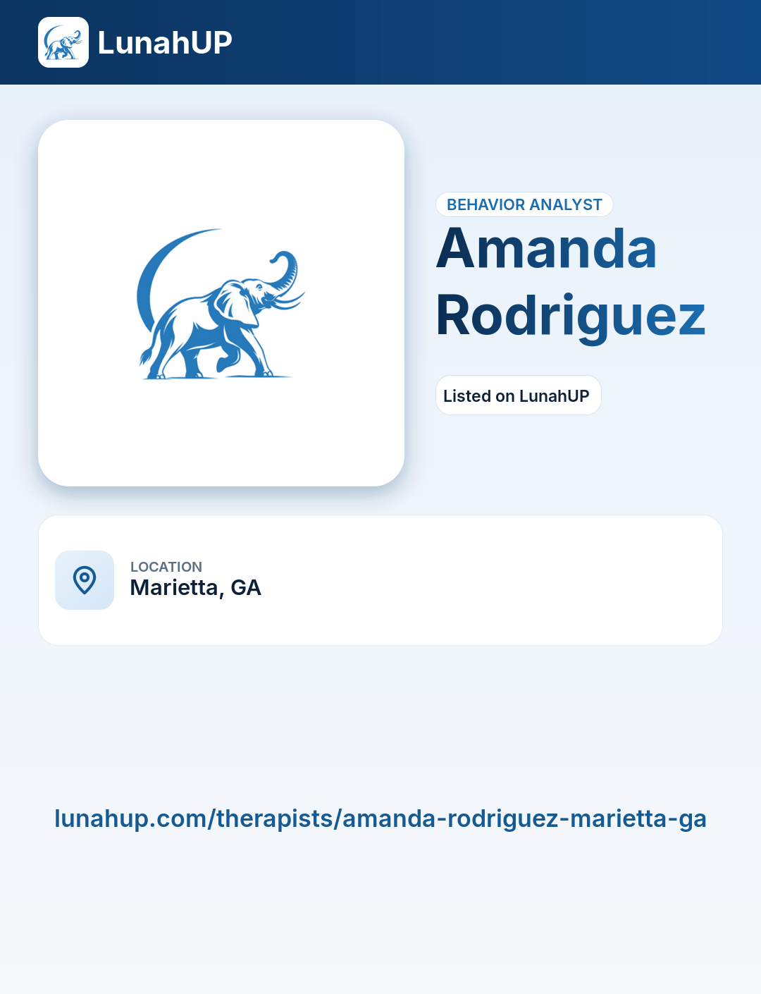 Amanda Rodriguez. Behavior analyst. 