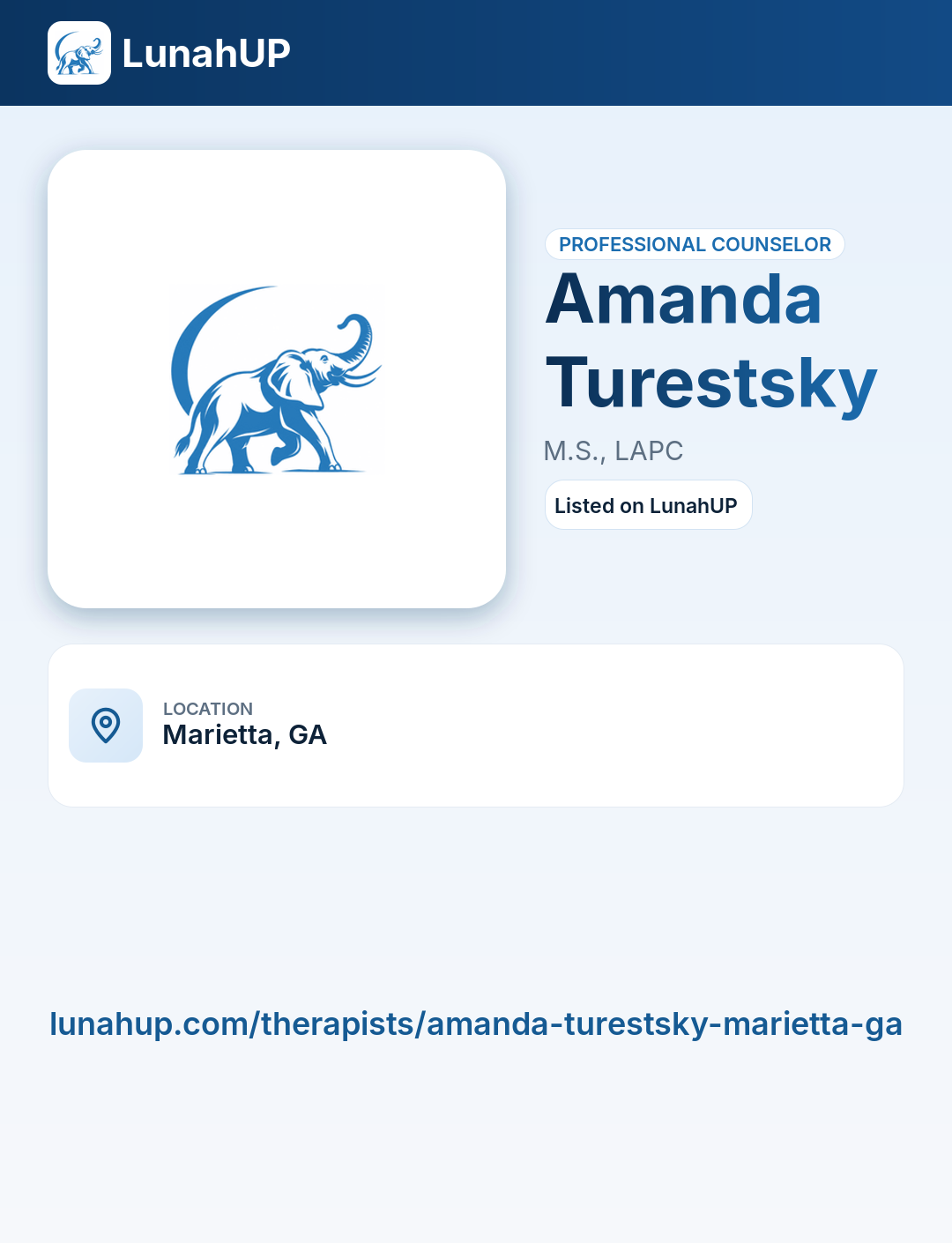 Amanda Turestsky, M.S., LAPC. Professional counselor.