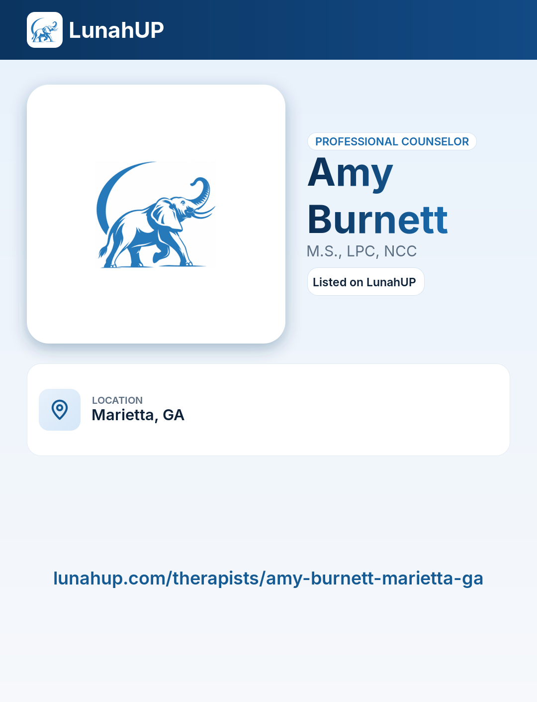 Amy Burnett, M.S., LPC, NCC. Professional counselor.