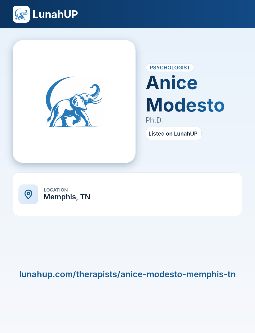 Anice Modesto, Ph.D.. Psychologist.