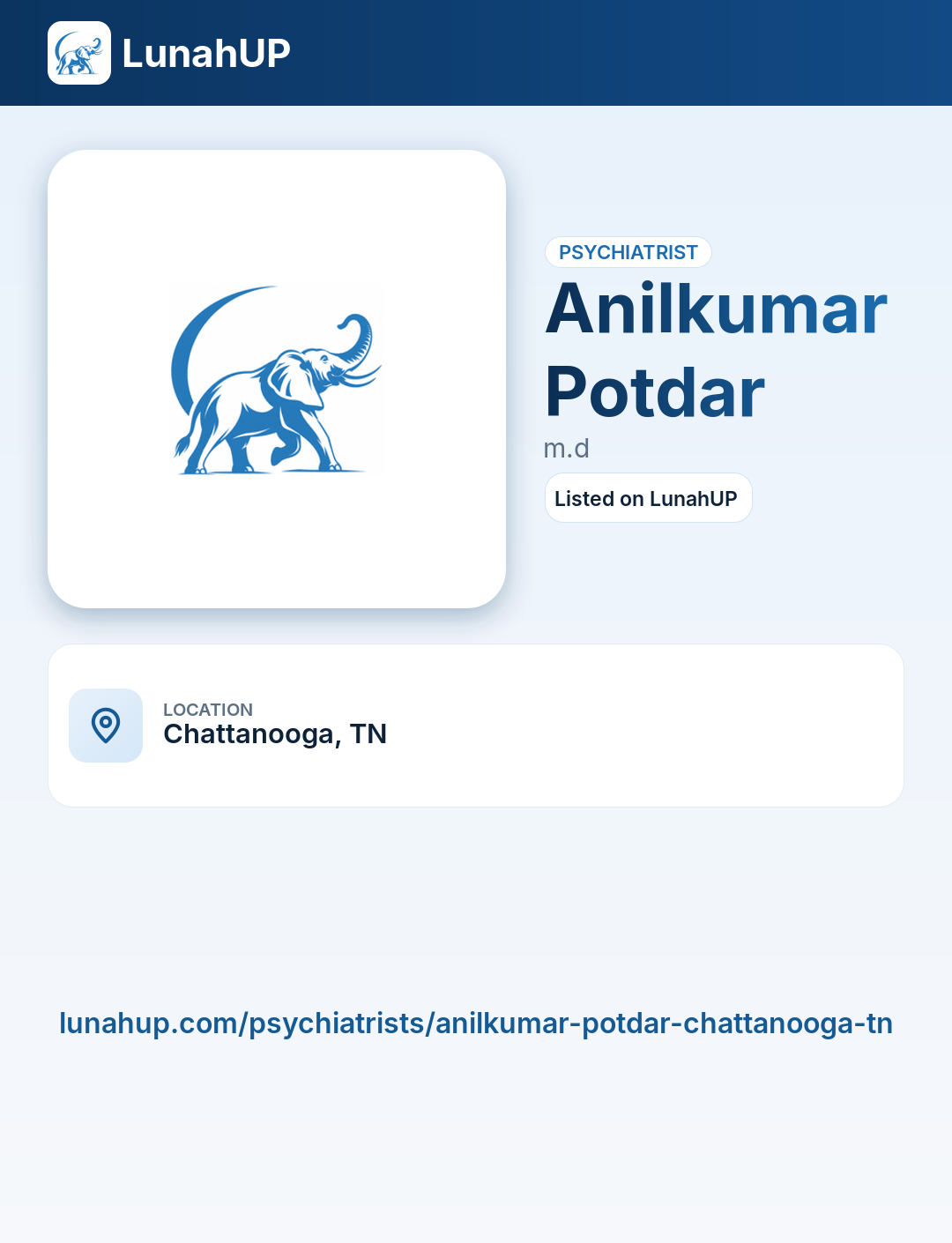 Anilkumar Potdar, m.d. Psychiatrist. 
