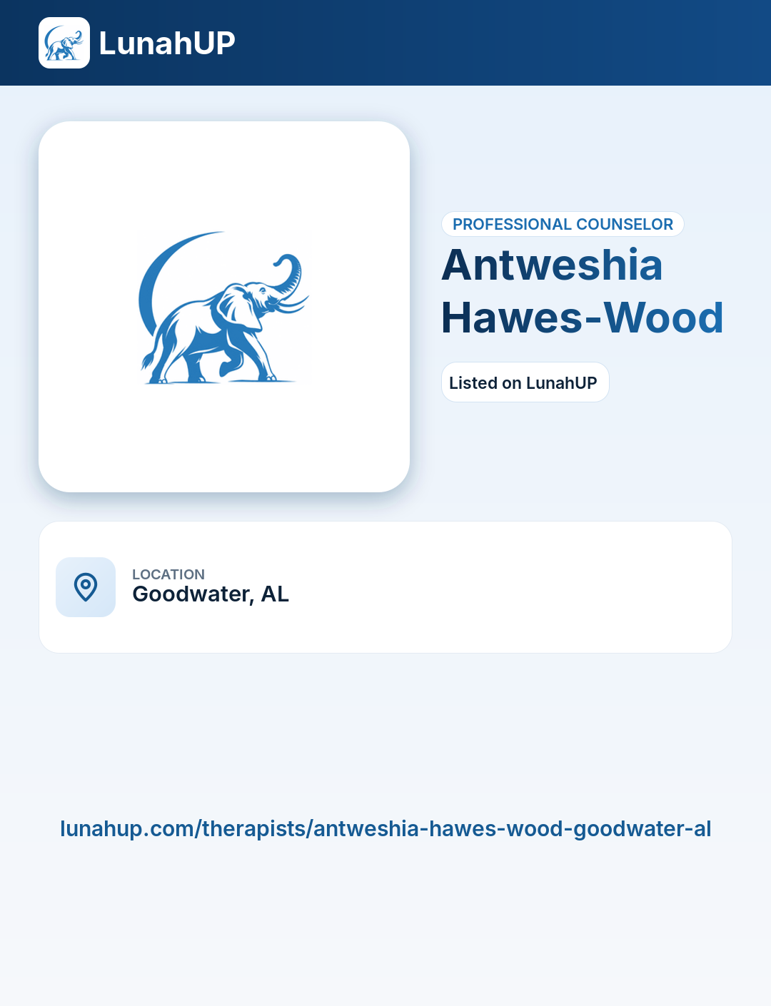 Antweshia Hawes-Wood. Professional counselor. 