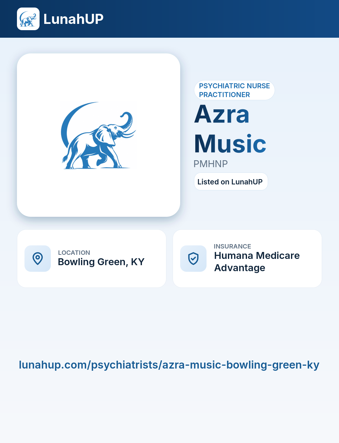 Azra Music, PMHNP. Psychiatric nurse practitioner.