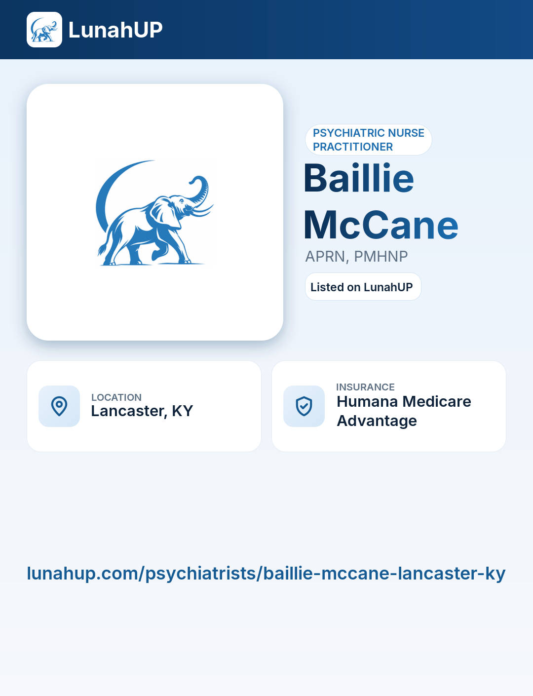 Baillie McCane, APRN, PMHNP. Psychiatric nurse practitioner.