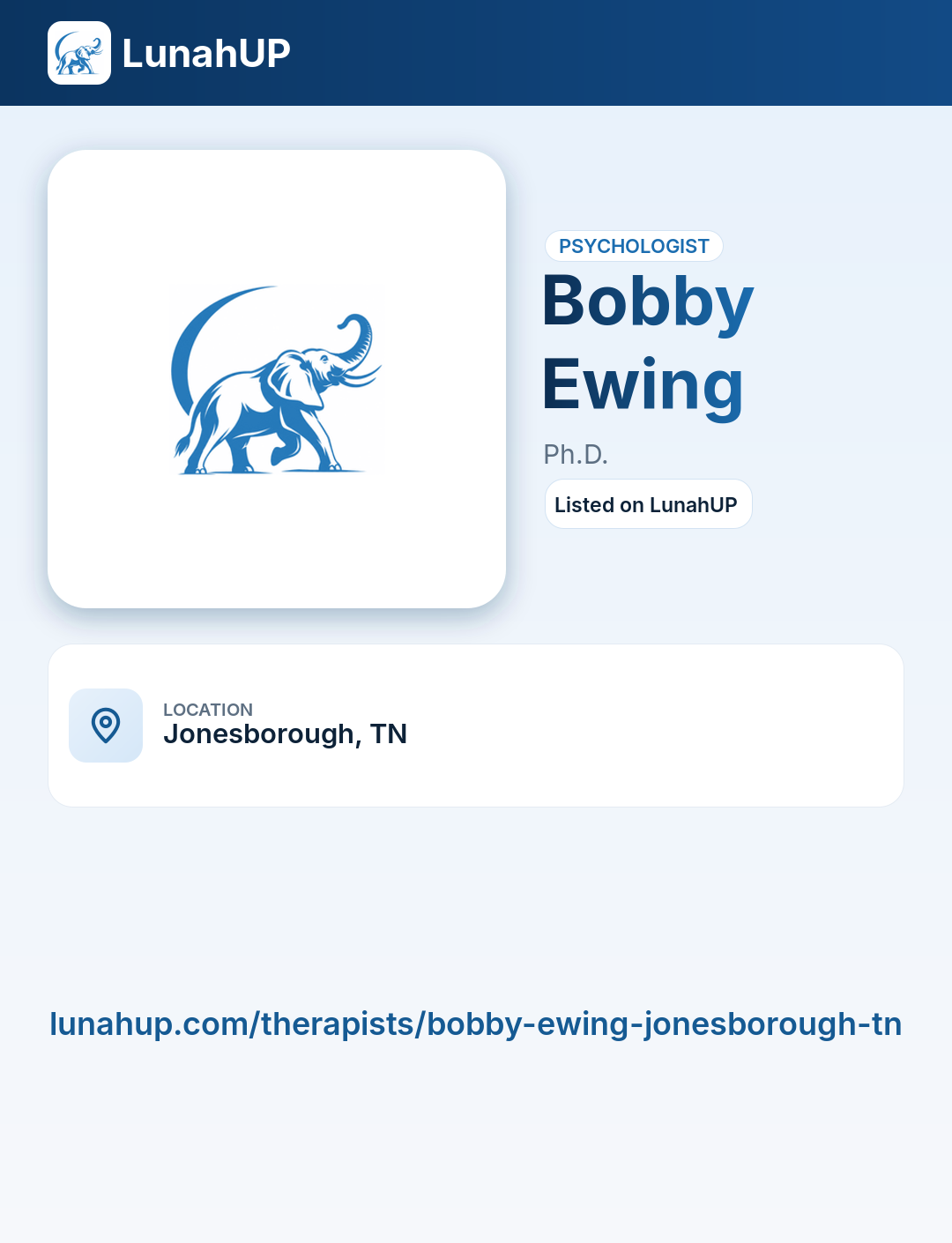 Bobby Ewing, Ph.D.. Psychologist. 
