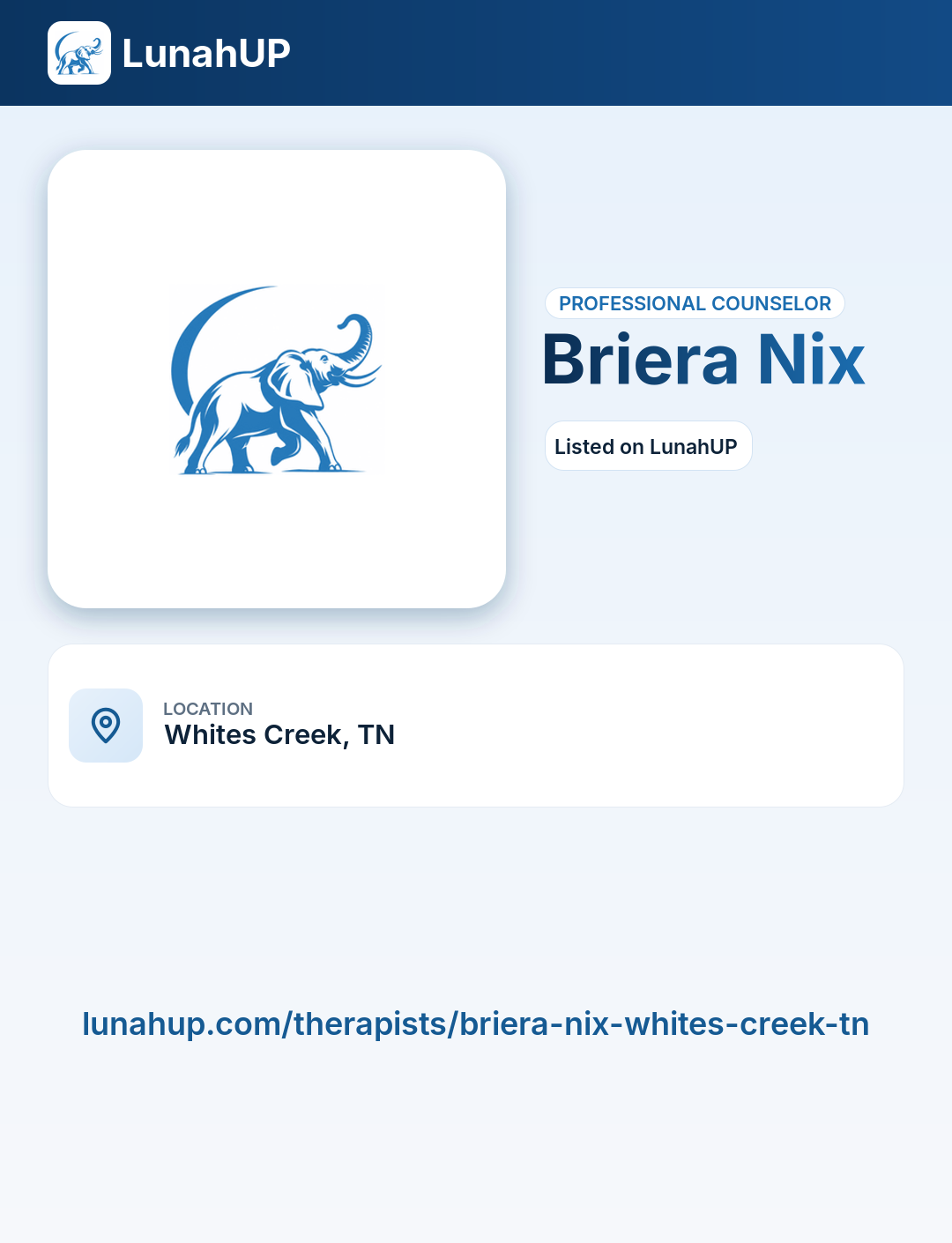 Briera Nix. Professional counselor. 