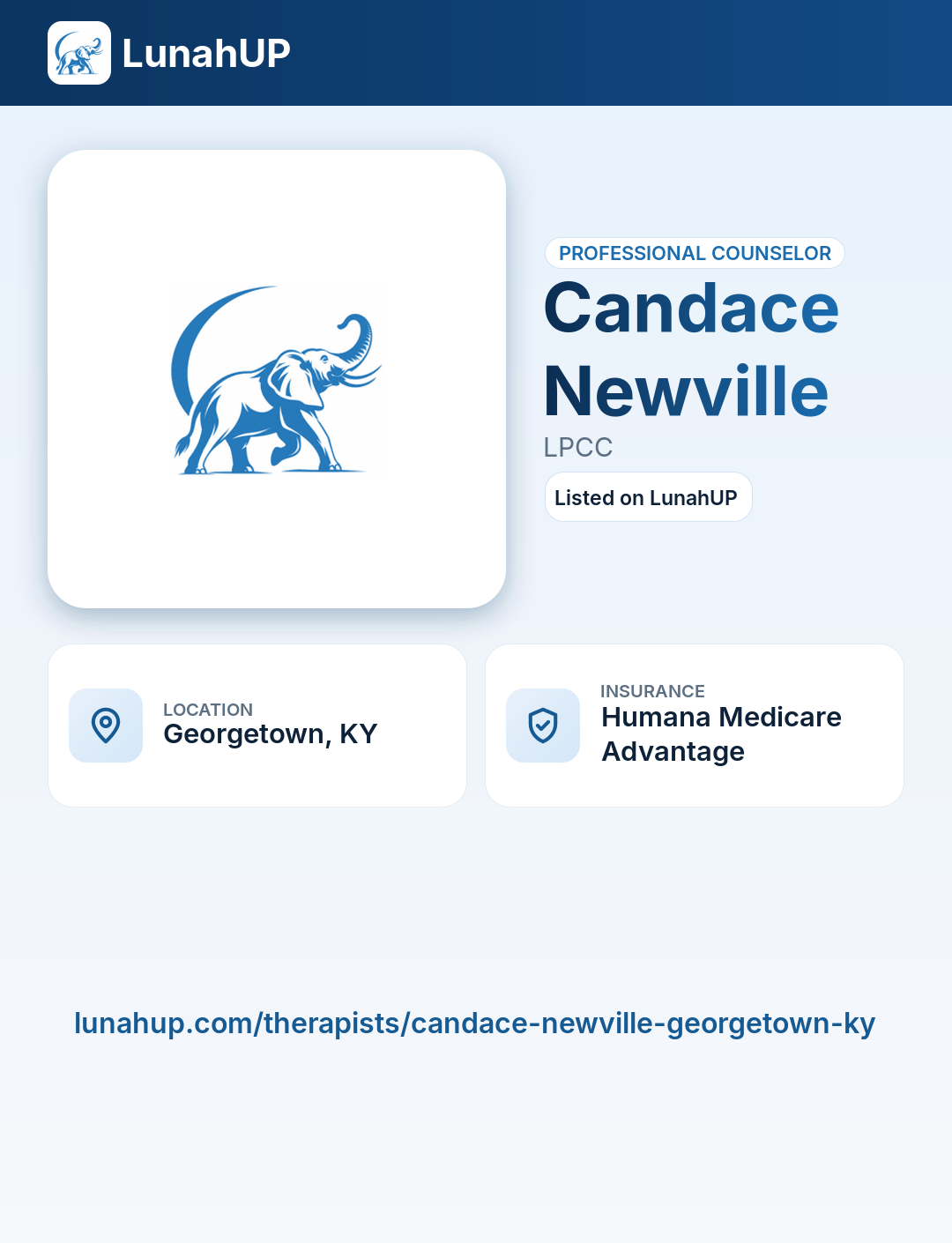 Candace Newville, LPCC. Professional counselor. 