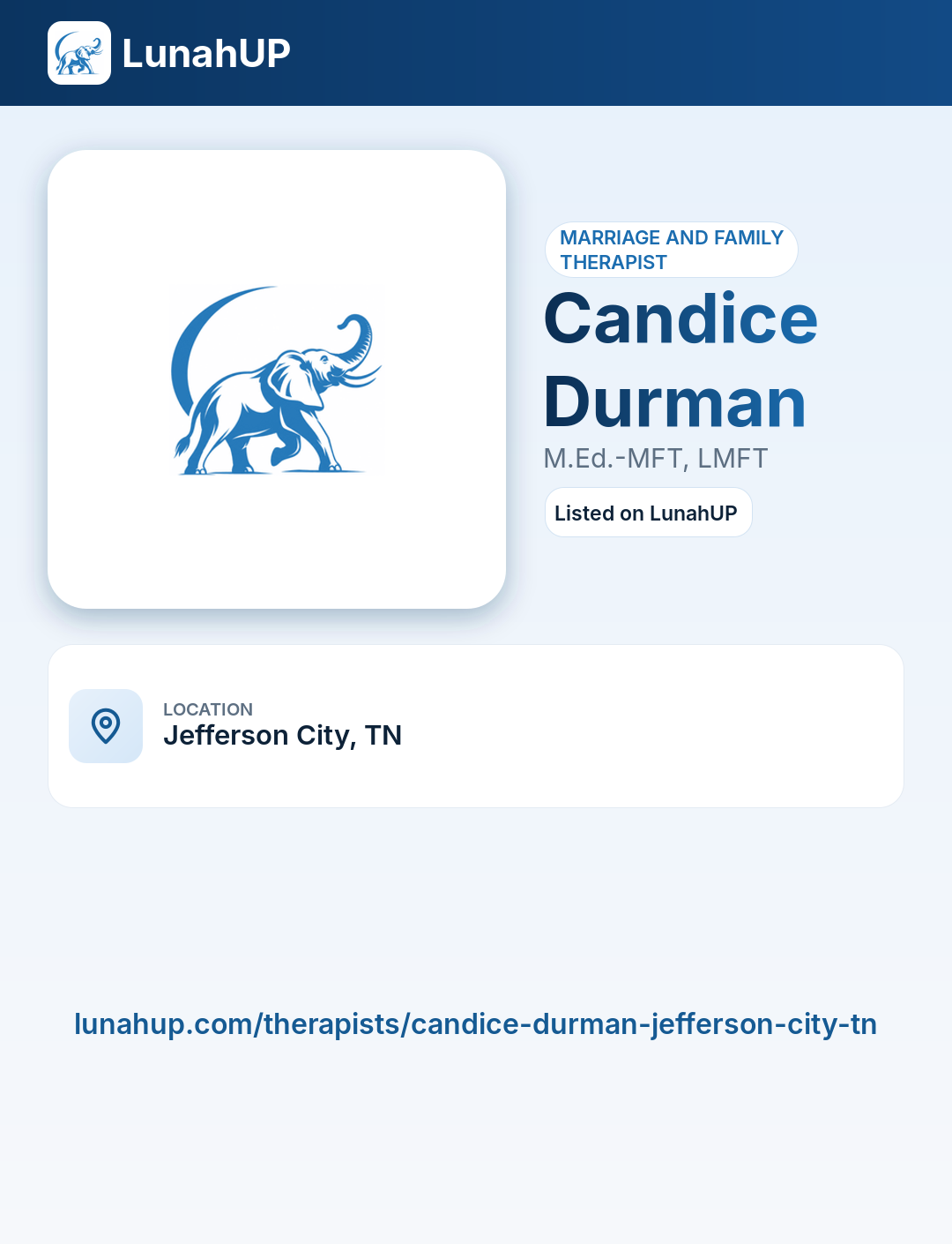 Candice Durman, M.Ed.-MFT, LMFT. Marriage and family therapist.