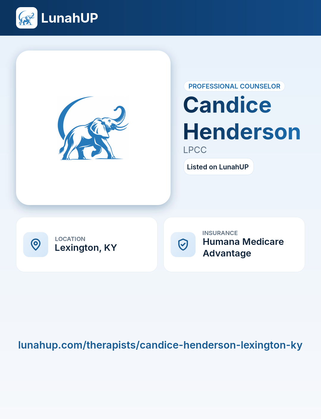 Candice Henderson, LPCC. Professional counselor.