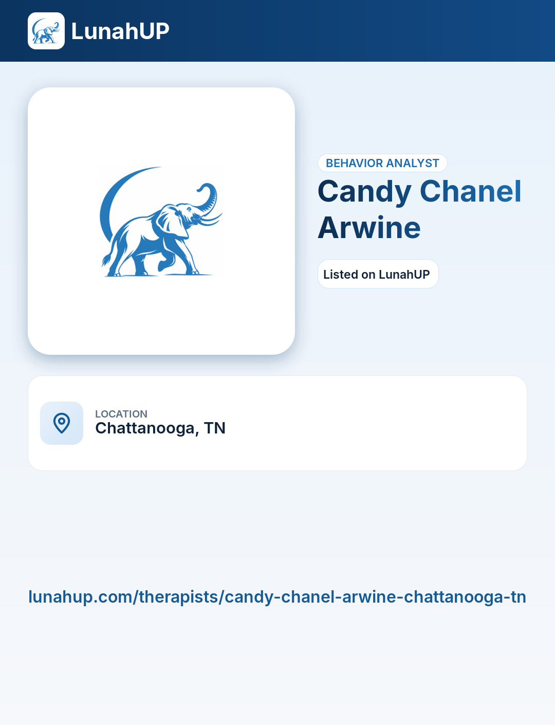 Candy Chanel Arwine. Behavior analyst. 