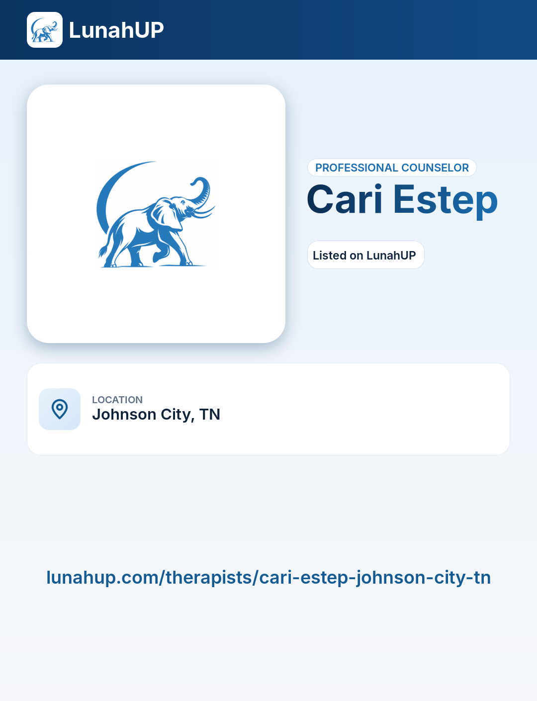 Cari Estep. Professional counselor.