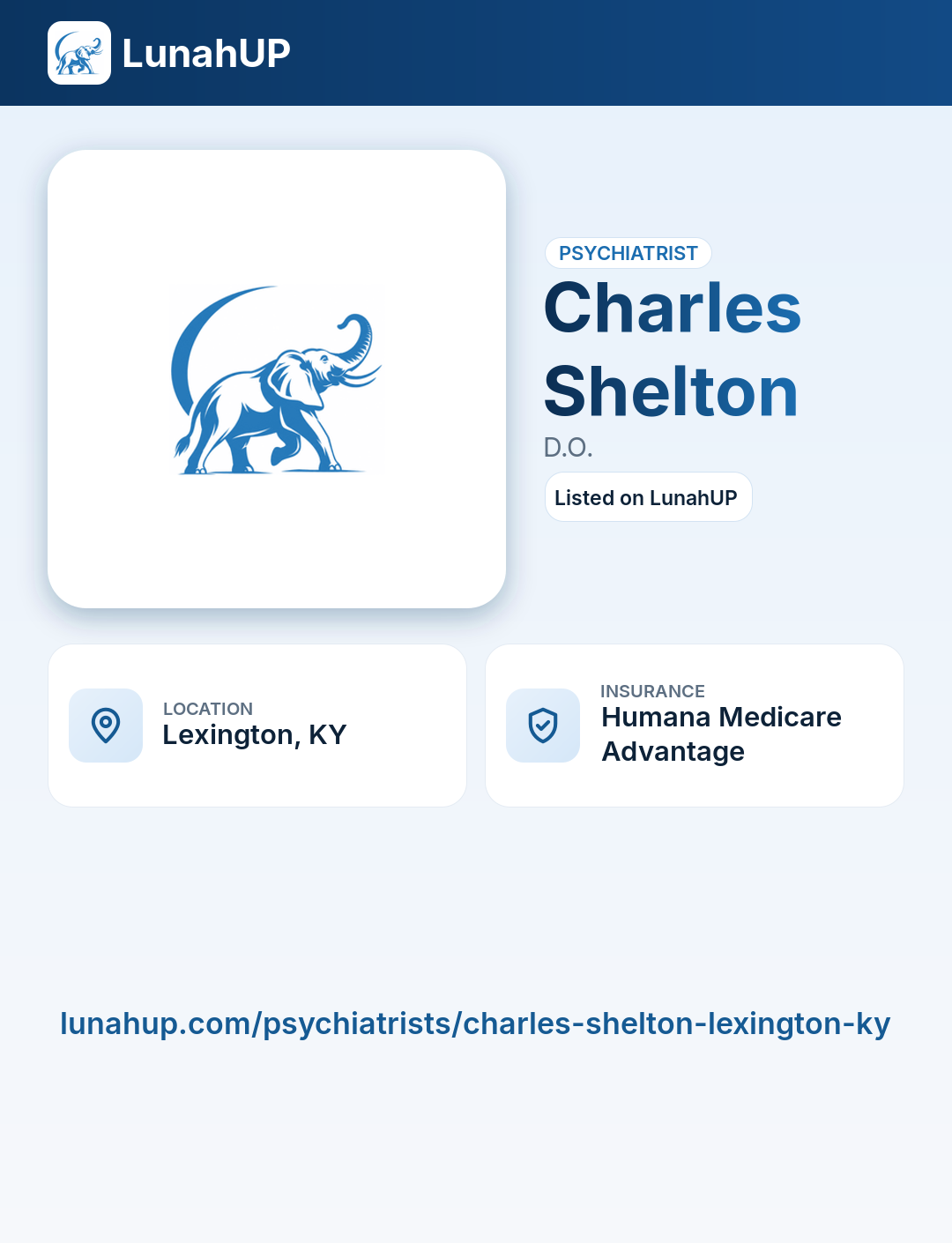 Charles Shelton, D.O.. Psychiatrist. 