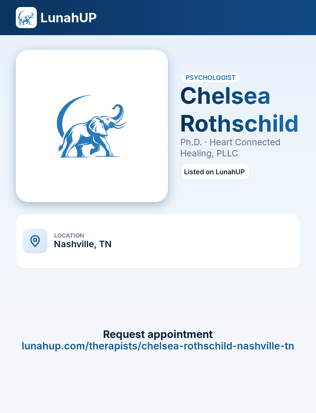 Chelsea Rothschild, Ph.D.. Psychologist.