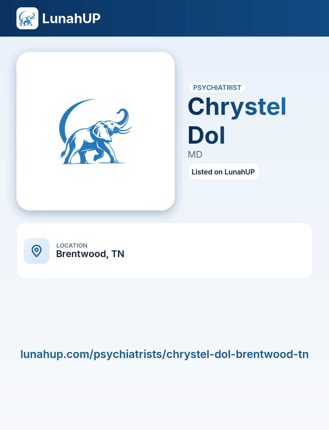 Chrystel Dol, MD. Psychiatrist.