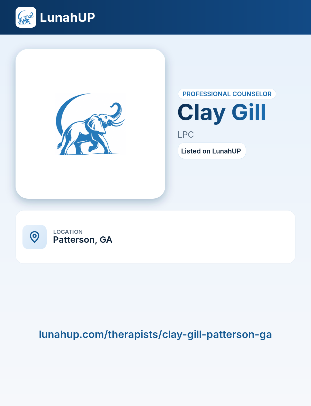 Clay Gill, LPC. Professional counselor. 