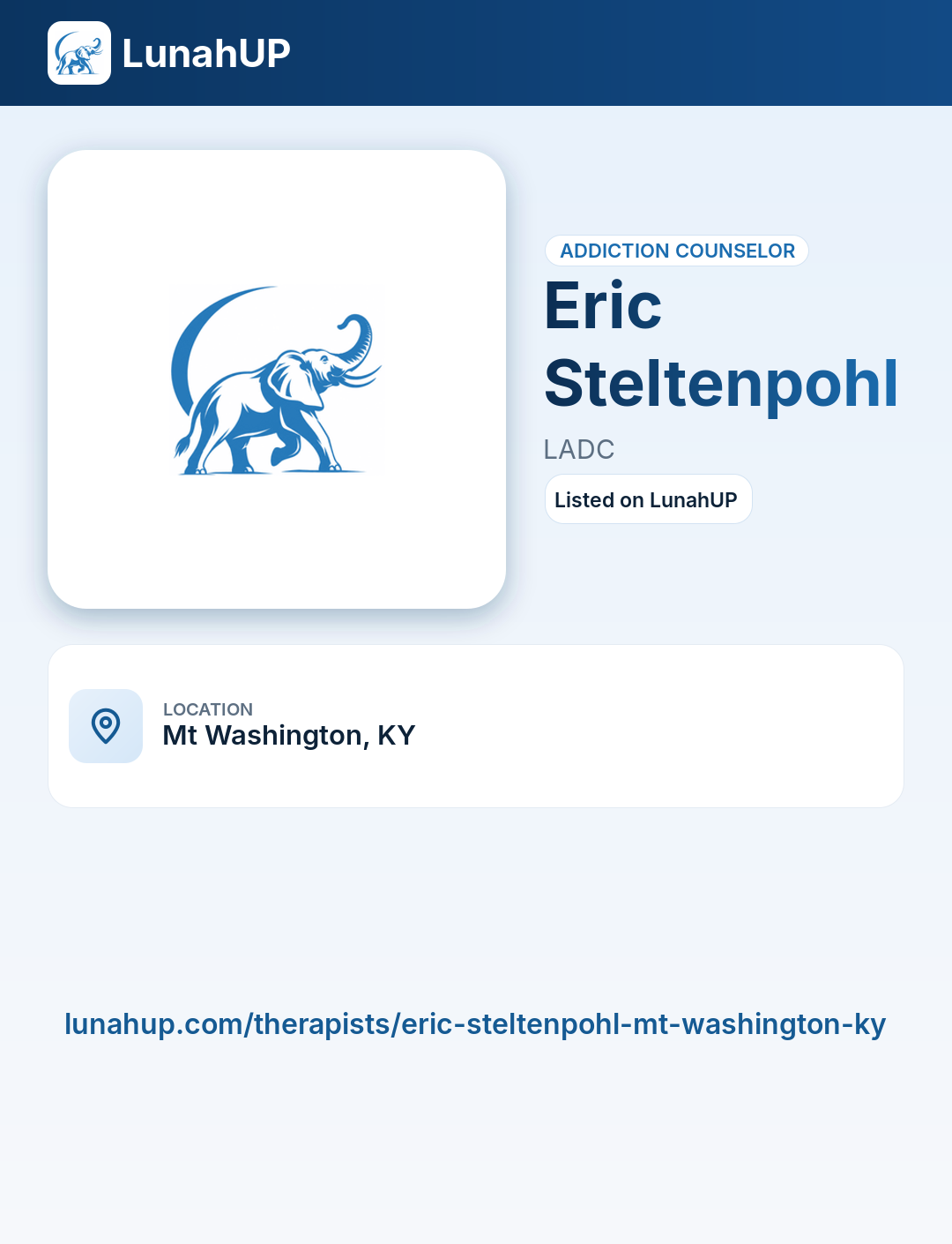Eric Steltenpohl, LADC. Addiction counselor.