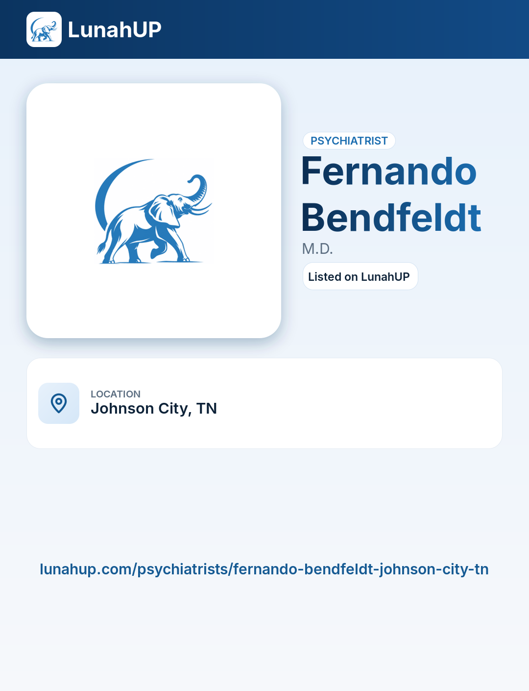 Fernando Bendfeldt, M.D.. Psychiatrist.