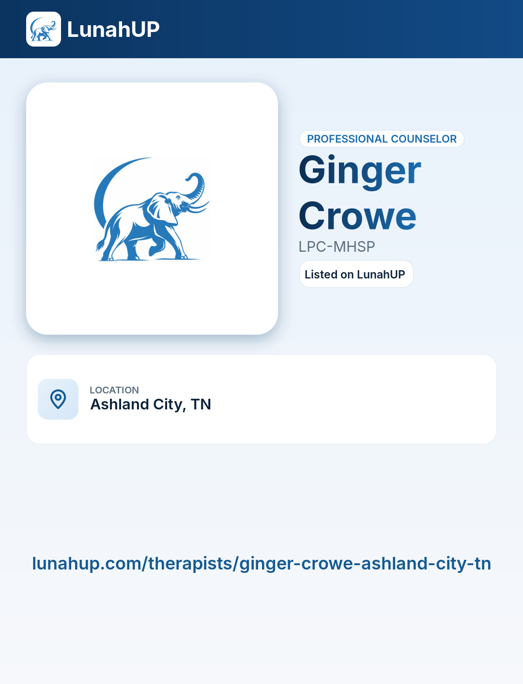 Ginger Crowe, LPC-MHSP. Professional counselor. 