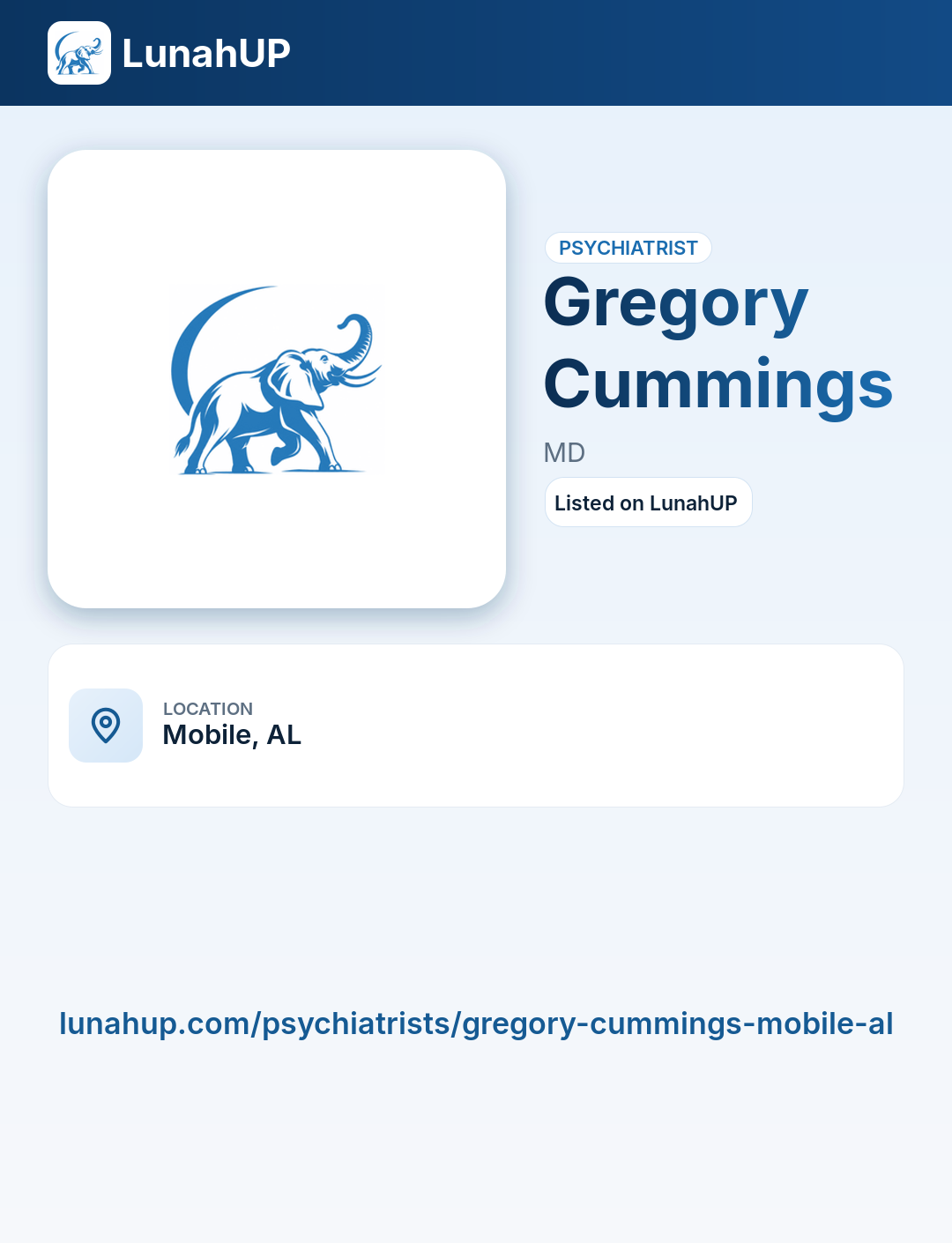 Gregory Cummings, MD. Psychiatrist. 