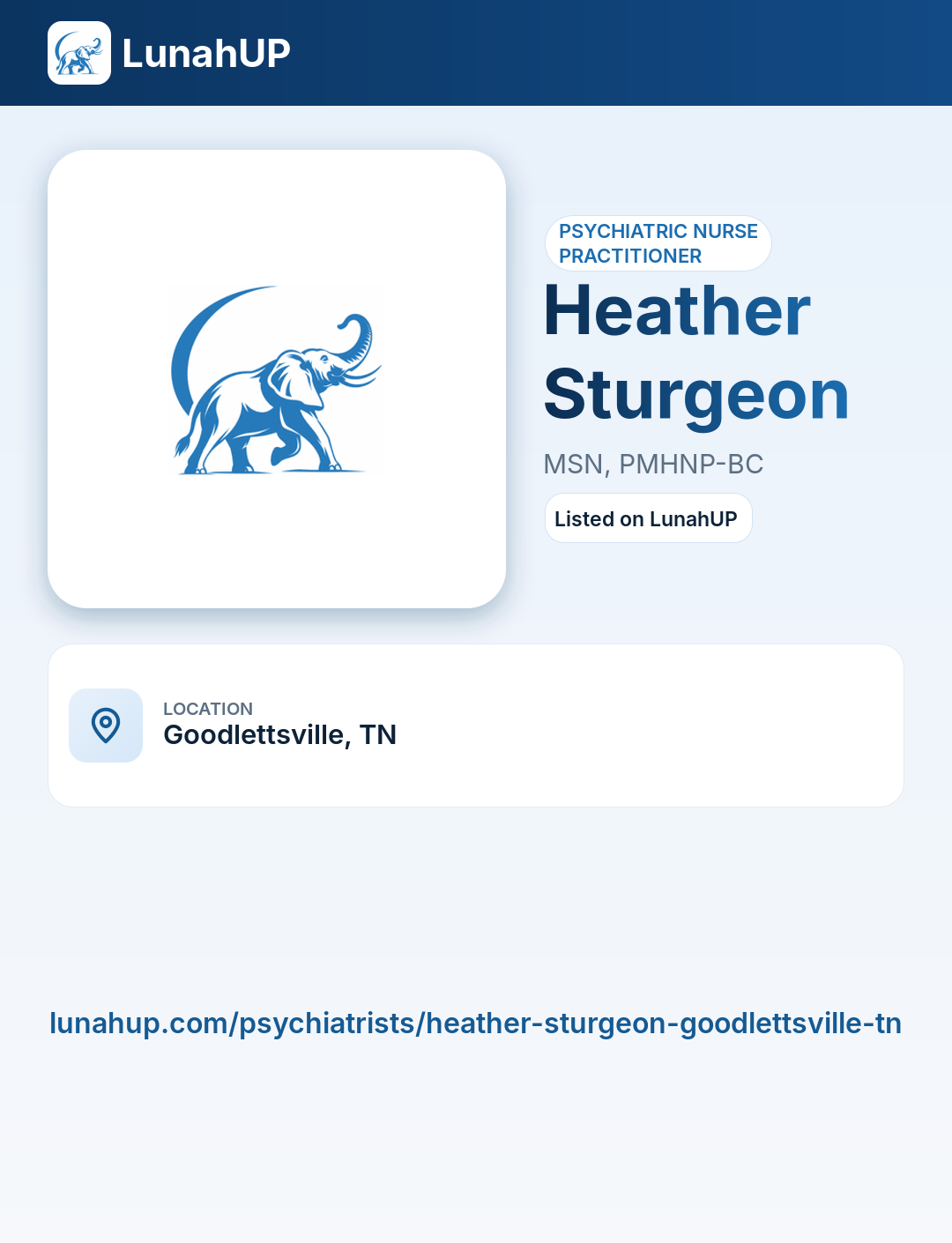 Heather Sturgeon, MSN, PMHNP-BC. Psychiatric nurse practitioner. 