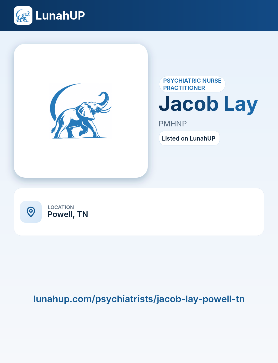 Jacob Lay, PMHNP. Psychiatric nurse practitioner. 