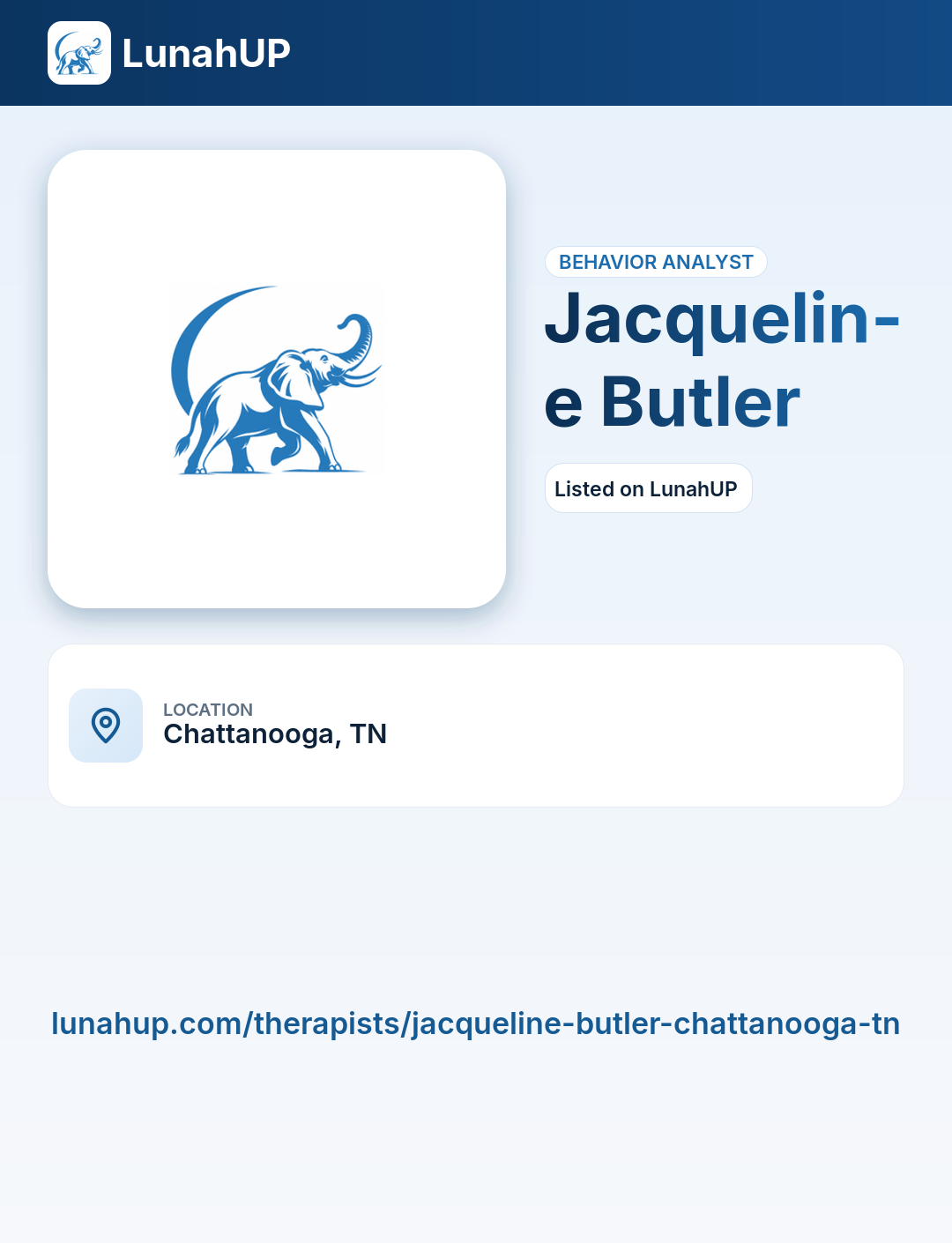 Jacqueline Butler. Behavior analyst. 