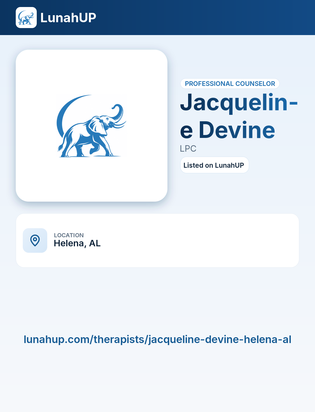 Jacqueline Devine, LPC. Professional counselor. 