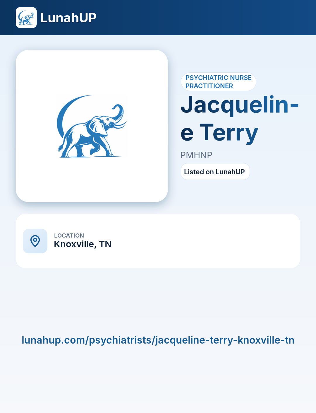 Jacqueline Terry, PMHNP. Psychiatric nurse practitioner.