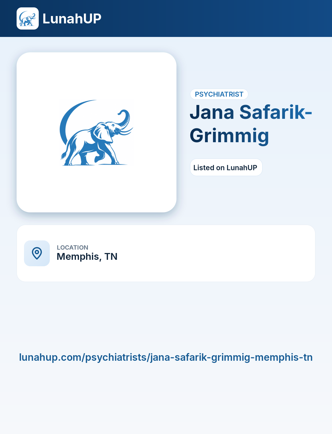 Jana Safarik-Grimmig. Psychiatrist. 
