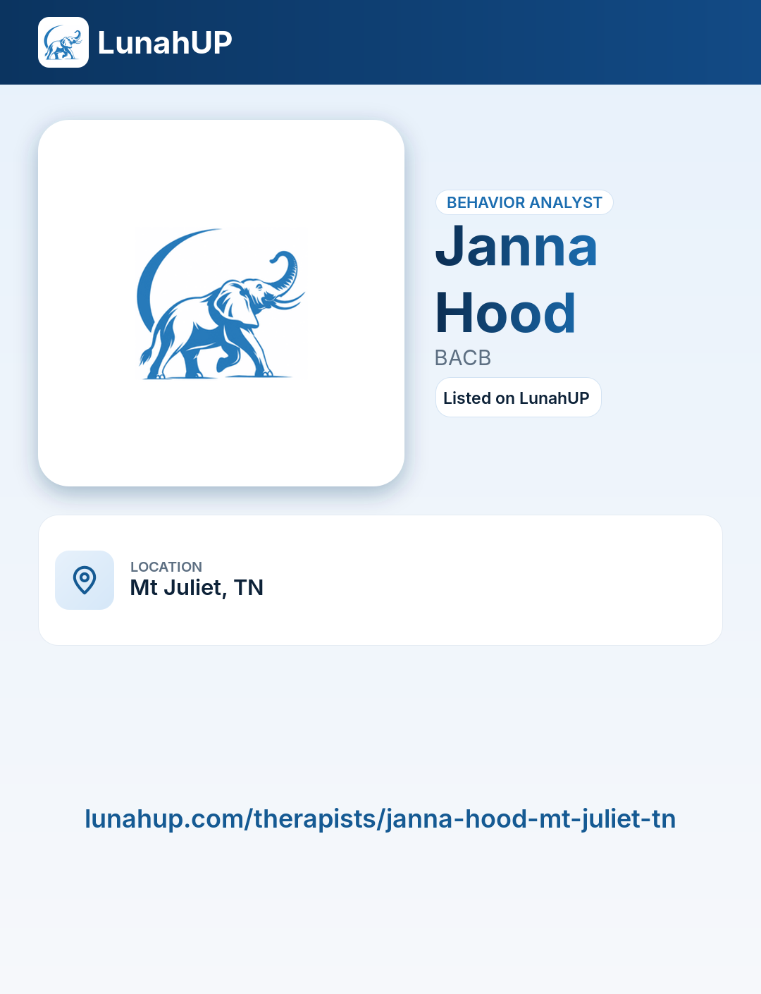 Janna Hood, BACB. Behavior analyst.