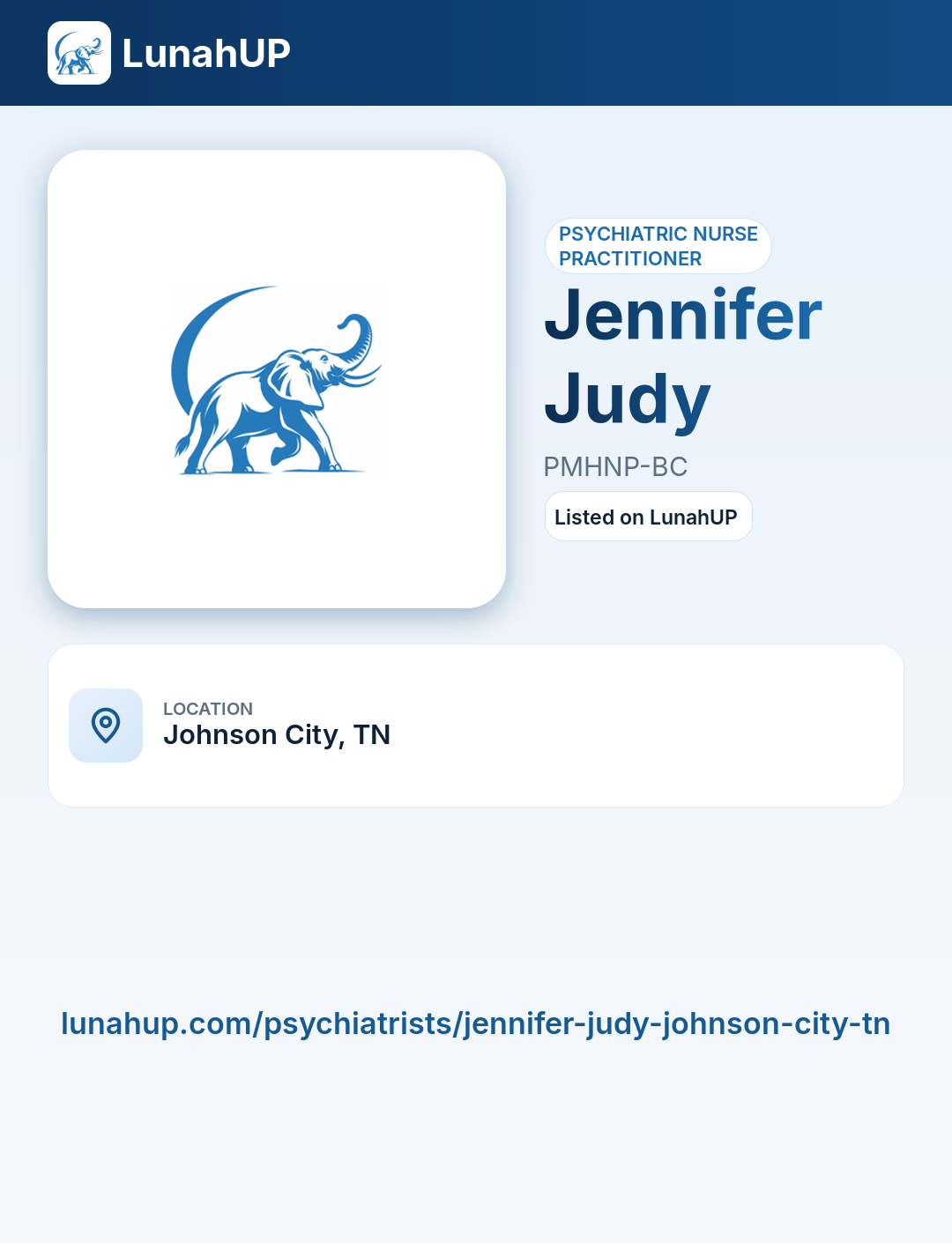 Jennifer Judy, PMHNP-BC. Psychiatric nurse practitioner.
