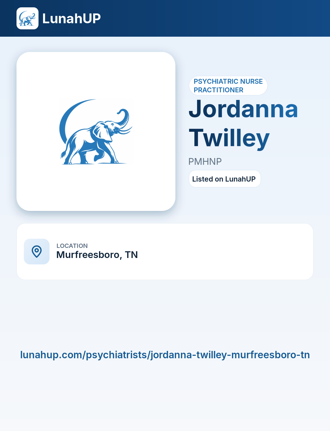 Jordanna Twilley, PMHNP. Psychiatric nurse practitioner.