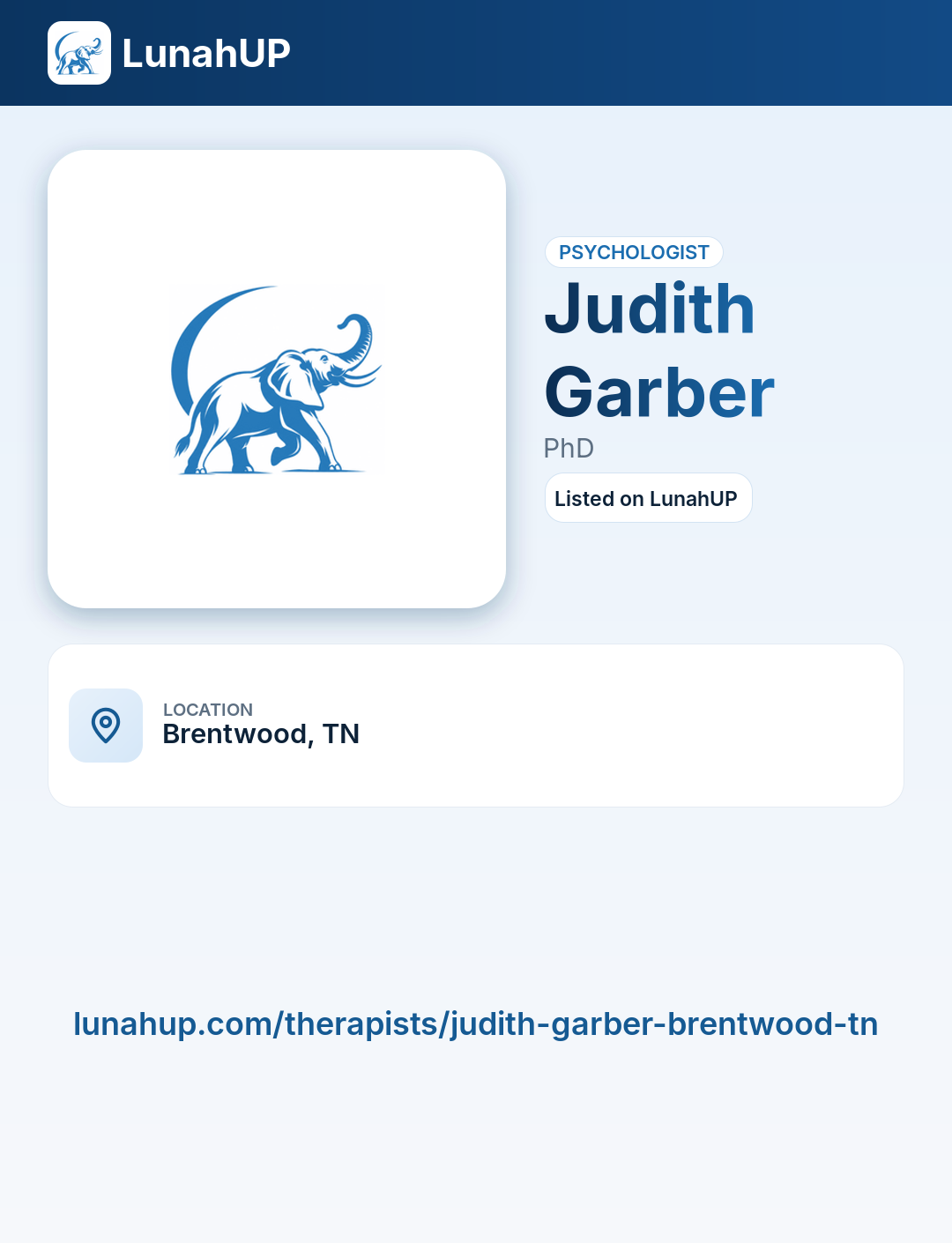 Judith Garber, PhD. Psychologist.