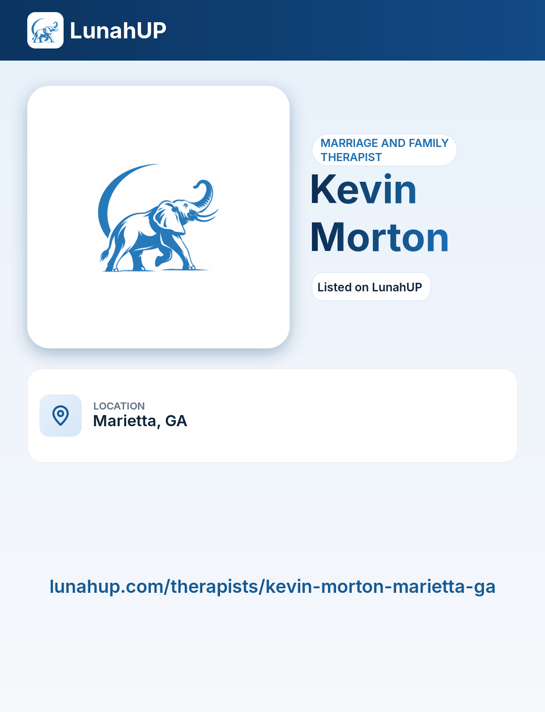 Kevin Morton. Marriage and family therapist.