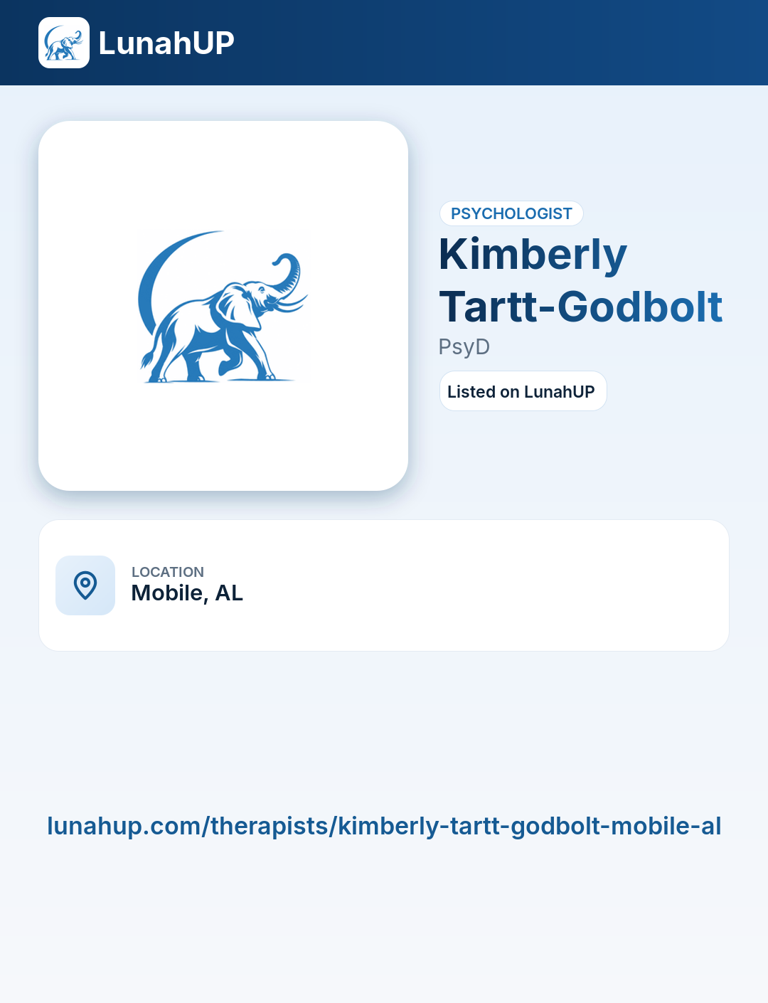 Kimberly Tartt-Godbolt, PsyD. Psychologist.