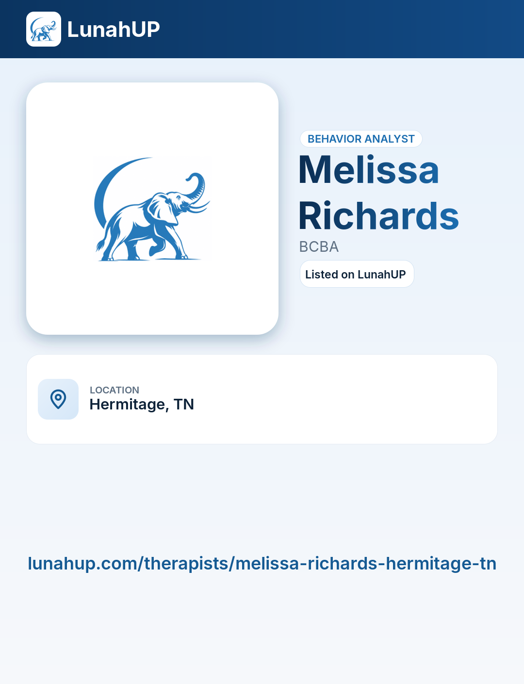 Melissa Richards, BCBA. Behavior analyst. 