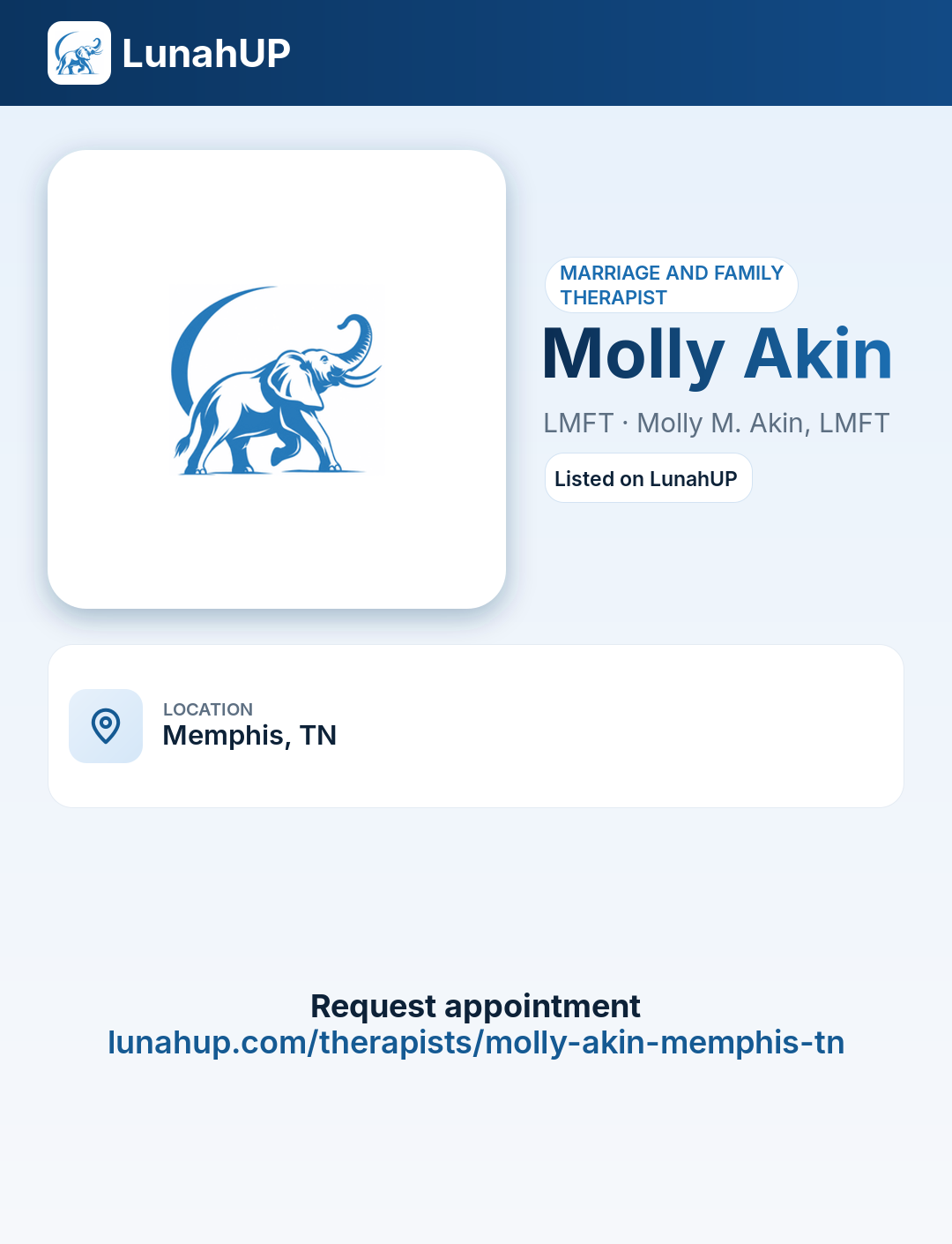 Molly Akin, LMFT. Marriage and family therapist. 