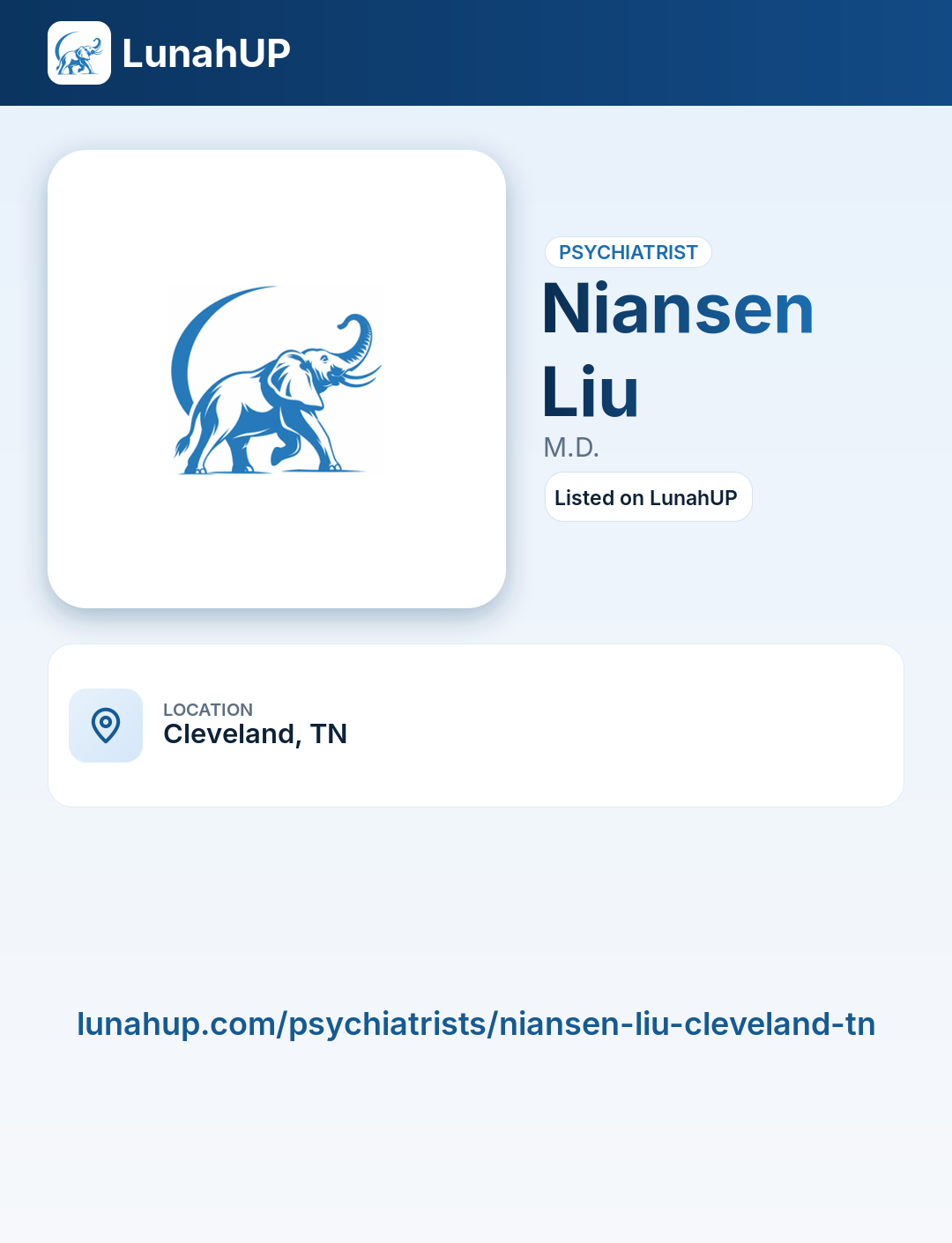 Niansen Liu, M.D.. Psychiatrist. 