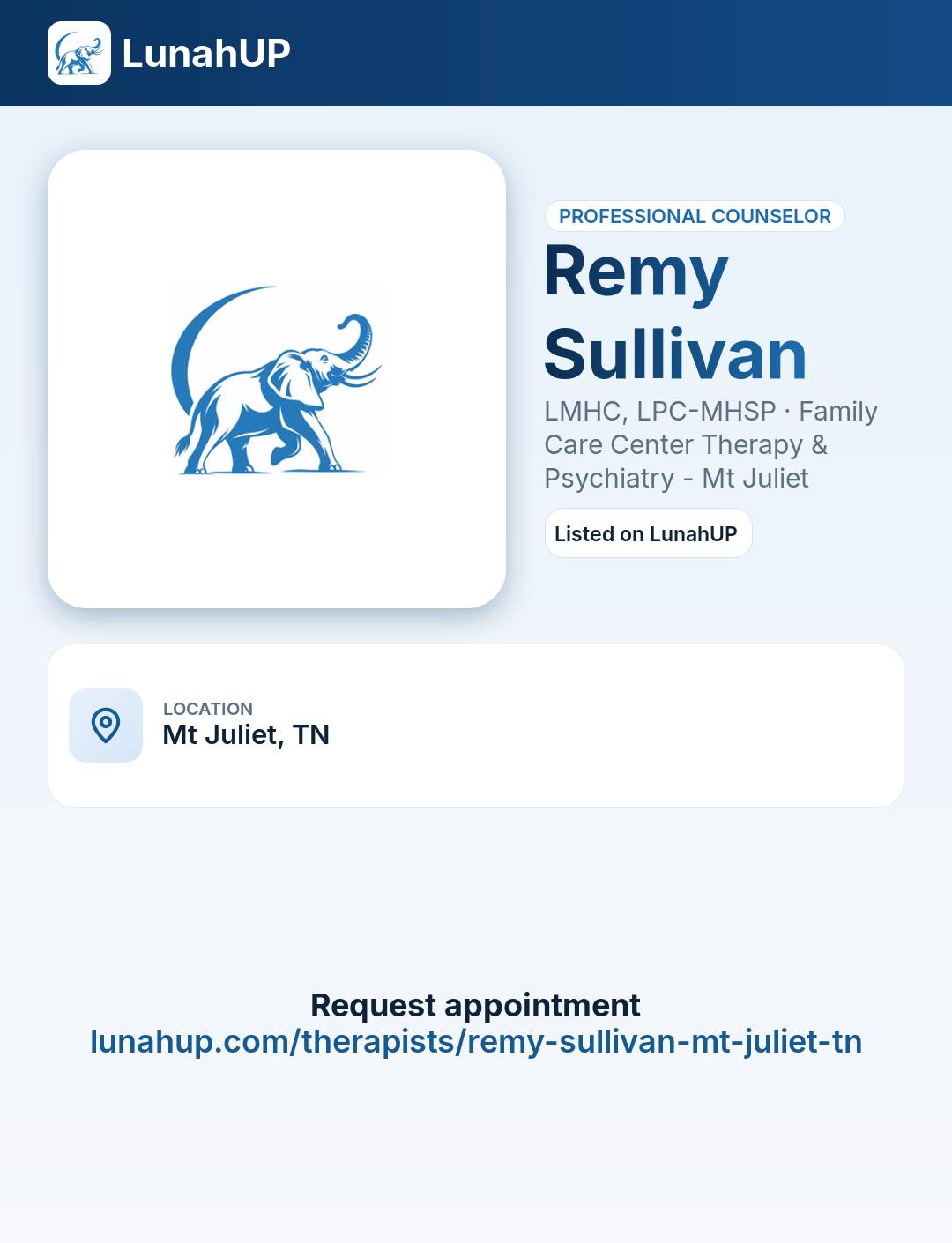 Remy Sullivan, LMHC, LPC-MHSP. Professional counselor.