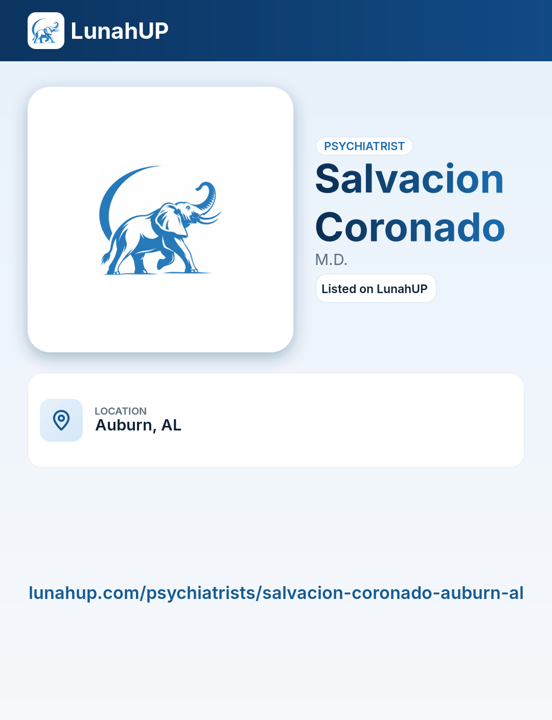Salvacion Coronado, M.D.. Psychiatrist.