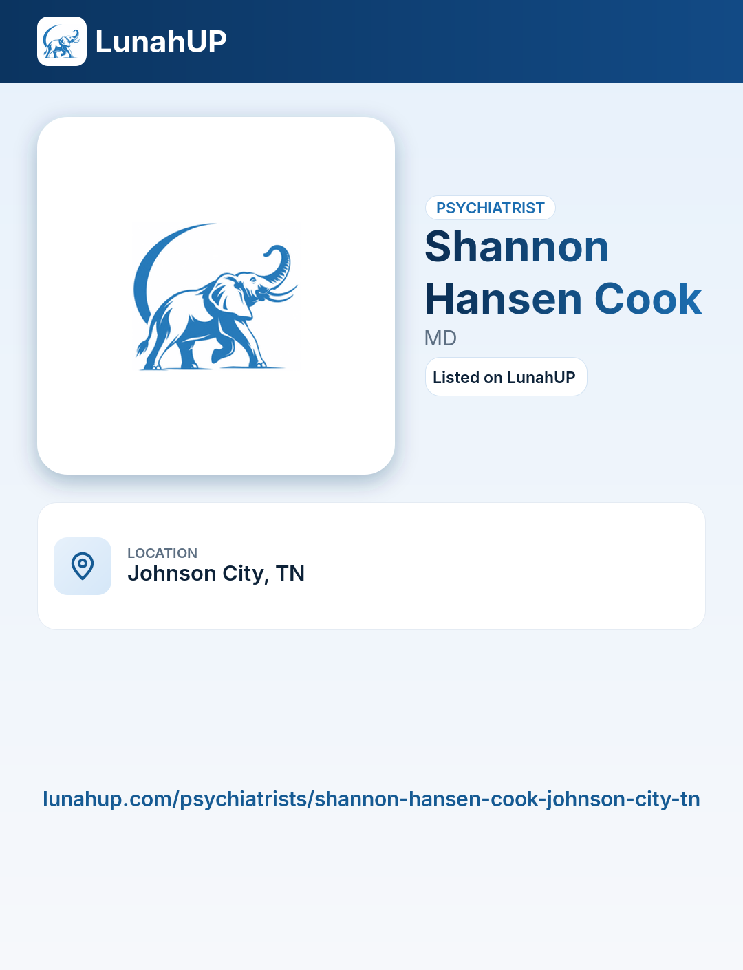 Shannon Hansen Cook, MD. Psychiatrist. 