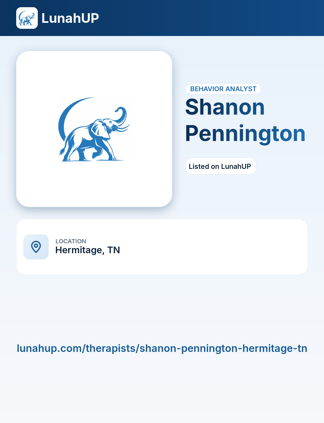 Shanon Pennington. Behavior analyst.