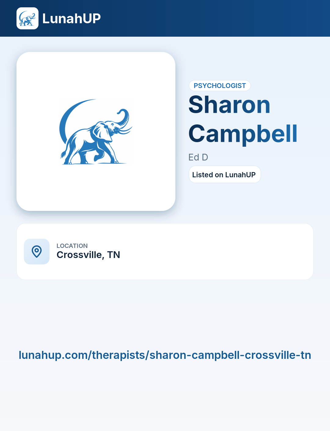 Sharon Campbell, Ed D. Psychologist. 
