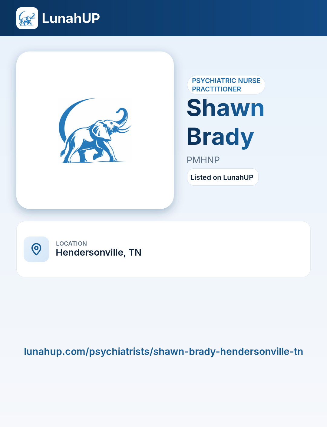 Shawn Brady, PMHNP. Psychiatric nurse practitioner. 